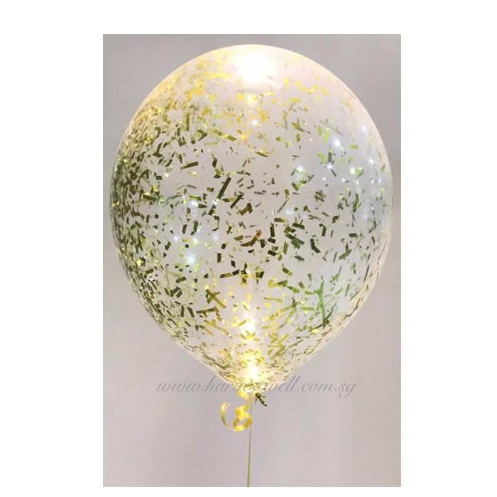 Gold Glitters Helium Latex Balloon